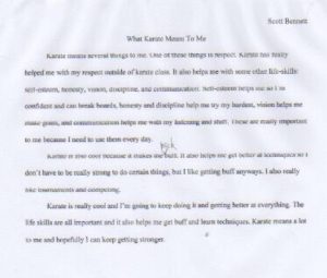 Scott Bennett Black Belt Essay