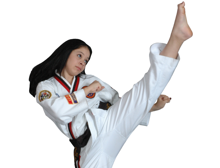 Adult Woman high kicking