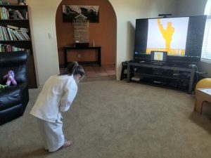 White Belt Bowing at Online Class